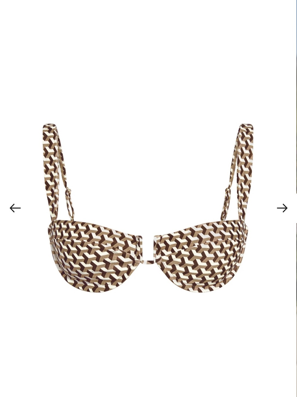 Monday Swimwear CALA ROJA TOP - HUSK GEO